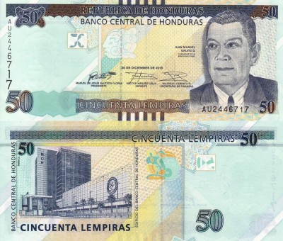 HONDURAS 50 lempiras 2016 UNC!!! foto