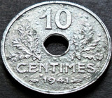Cumpara ieftin Moneda istorica 10 CENTIMES - FRANTA, anul 1941 *cod 3705 = DEPUNERE BULE ZINC, Europa