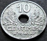 Cumpara ieftin Moneda istorica 10 CENTIMES - FRANTA, anul 1941 *cod 3705 = DEPUNERE BULE ZINC