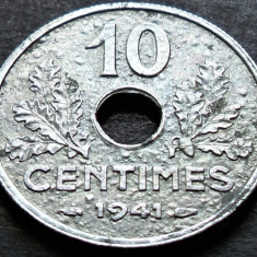 Moneda istorica 10 CENTIMES - FRANTA, anul 1941 *cod 3705 = DEPUNERE BULE ZINC