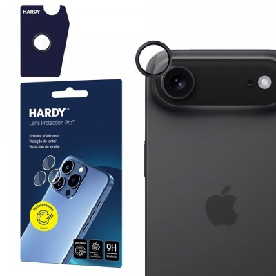 Folie de protectie Camera Spate 3MK Hardy Protection Pro pentru Apple iPhone 17 Air, Sticla Securizata, Neagra foto