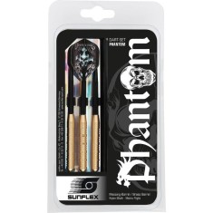 Set 3 sageti darts Sunflex PHANTOM 23 grame, steel, varf metali,. cu portofel