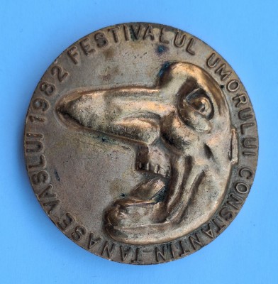 Festivalul Umorului Constantin Tanase - Vaslui 1982, Medalie premiu foto