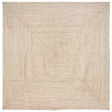 Cumpara ieftin Covor Natural si alb 200 x 200 cm Iuta