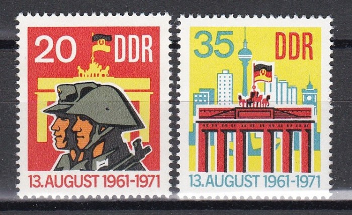 Germania RDG 1971 - A 10-a aniversare de la construirea zidului Berlinului, MNH