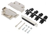 Conector D-Sub 37 PIN Mamă 45&deg; Lipire Cablu Gold Flash