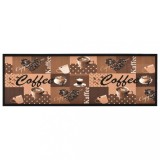 vidaXL Covoraș bucătărie, lavabil, maro model cafea, 45x150 cm