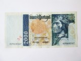 Portugalia 2000 Escudos 1995,bancnota din imagini in stare foarte buna