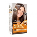 Kit de &icirc;ndreptare a părului Kativa Brazilian Straightening Kit cu keratină 225 ml