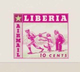 Cumpara ieftin Liberia 1955 &quot; Sport&quot; bloc ESEU 10c verde/roz (orig. roz/ultramarin),gumat,MNH, Nestampilat