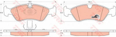 Set placute frana,frana disc OPEL ASTRA F Combi (51, 52) (1991 - 1998) TRW GDB1300 foto