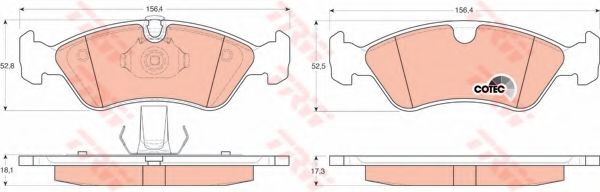 Set placute frana,frana disc OPEL VECTRA B Combi (31) (1996 - 2003) TRW GDB1300