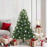 VidaXL Brad de Crăciun artificial cu 150 LED Verde 150 cm PE și PVC 3397775