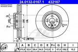 Disc frana MERCEDES GL-CLASS (X164) (2006 - 2012) ATE 24.0132-0167.1