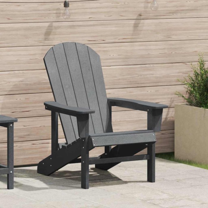 vidaXL Scaun Adirondack Gri deschis 74 x 82 x 91 cm HDPE