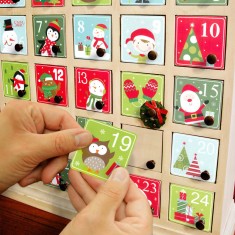 Set de autocolante pentru calendarul de Advent Family - 5 x 5 cm foto