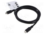 Cablu USB 3.2 USB C 1,5m Goobay negru 10Gbps