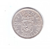 Moneda Marea Britanie 1 shilling 1962, scutul scotian, stare foarte buna