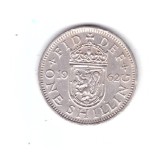 Moneda Marea Britanie 1 shilling 1962, scutul scotian, stare foarte buna, Europa, Cupru-Nichel