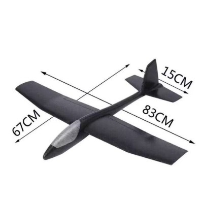 Avion Planor Flippy, din Polistiren, Lungime 84 cm , Jucarie Recreativa, Cascadorii, Albastru foto