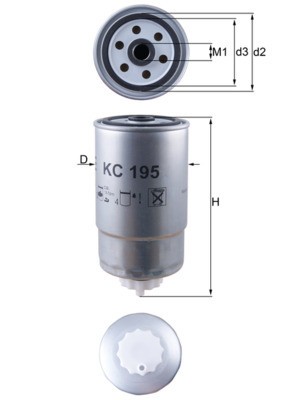 MAHLE KC 195 filtru combustibil foto