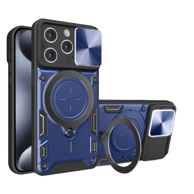 Husa iPhone 15 Pro Max Techsuit CamGuard Pro, albastru foto