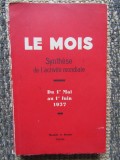 LE MOIS SYNTHESE DE L&#039;ACTIVITE MONDIALE