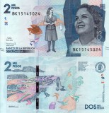 Bancnota Columbia 2000 Pesos, 2021, UNC (Neutilizată)