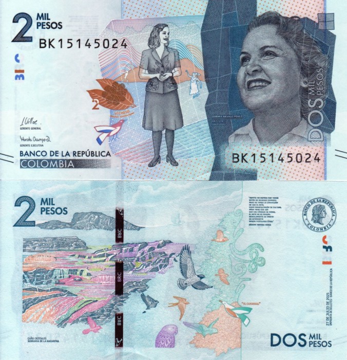 COLUMBIA 2.000 pesos 2021 UNC!!!