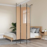 vidaXL Paravan de camere cu 3 panouri Bej 120 x 220 cm Țesătură 42039203
