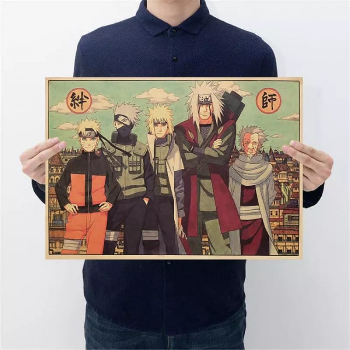 Poster naruto anime cartonat