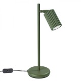 Lampă De Birou Karbon Verde Măsliniu Din Aluminiu, 1 Bec Tub Minimalist De Interior.