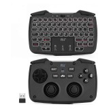 Mini tastatura wireless 3 in 1, touchpad, gamepad cu vibratii, turbo pentru pc, ps3, android, tv box, smart tv MultiMark GlobalProd, Rii tek