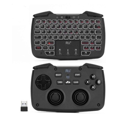 Mini tastatura wireless 3 in 1, touchpad, gamepad cu vibratii, turbo pentru pc, ps3, android, tv box, smart tv MultiMark GlobalProd foto