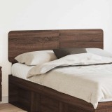 vidaXL Tăblie cap cu headboard Stejar &icirc;nchis 140 cm Lemn compozit 888547