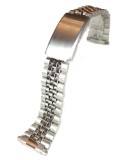 Cumpara ieftin Brățară Jubileu cu Capete Retractabile &ndash; 16-22 mm &ndash; Argintie &ndash; Oțel Inoxidabil