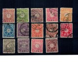 China, ocupatia Japoneza 1900-1906 - Uzuale, supratipar, lot mărci stampilate, expertizate