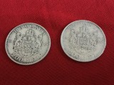 Moneda Argint Romania - Doua monede de 200 lei anul 1942 / Regele Mihai !