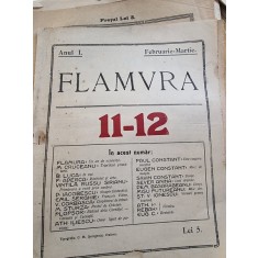 Flamura - Literara Sociala Artistica - Anul I Nr. 11-12 - Februarie-Martie