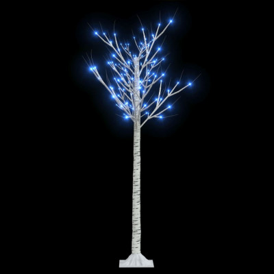Pom Crăciun 140 LED-uri albastru 1,5 m salcie interior/exterior foto