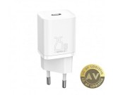 Incarcator Retea Cu Cablu USB-C Baseus Super Si 25W 3A 1 x USB-C Alb TZCCSUP-L02