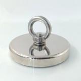 Magnet de neodim, Otel,cu carlig Argintiu 60mm Diametru, foarte puternic