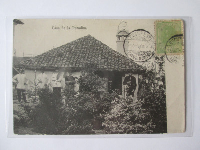 Rara! Carte postala casa de la Poradim,circulata TCV 1906 foto