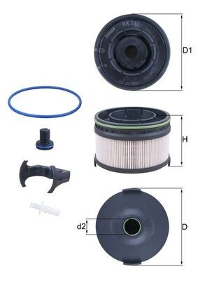 MAHLE KX 533KIT filtru combustibil foto