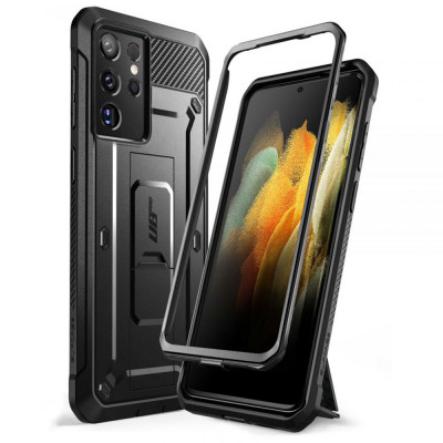 Husa pentru Samsung Galaxy S21 Ultra 5G, Supcase Unicorn Beetle Pro, Black foto