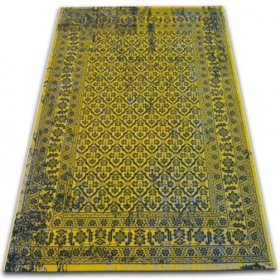 Covor Vintage Flori 22209/025 galben, 80x150 cm foto