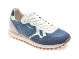 Pantofi sport PEPE JEANS albastri, BRIT-ON MASTER, din material textil