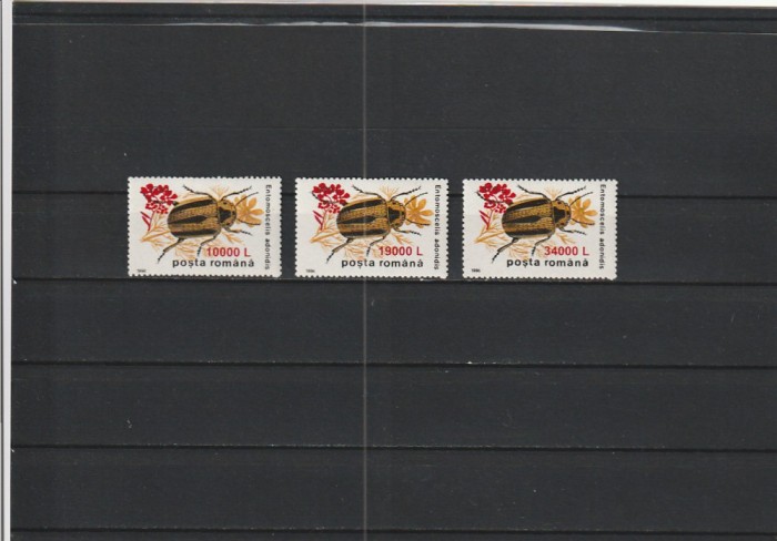 ROMANIA 2000 LP 1516 INSECTE SUPRATIPAR SERIE MNH NESTAMPILATA
