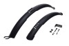 Aparatori Noroi Bicicleta Fata+Spate Plastic Negru, Roti 24-26 inch, Set Protectie