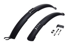 Set aparatori noroi fata+spate plastic, roata 24&quot;-26&quot;, culoare negru Cod:AWR2157